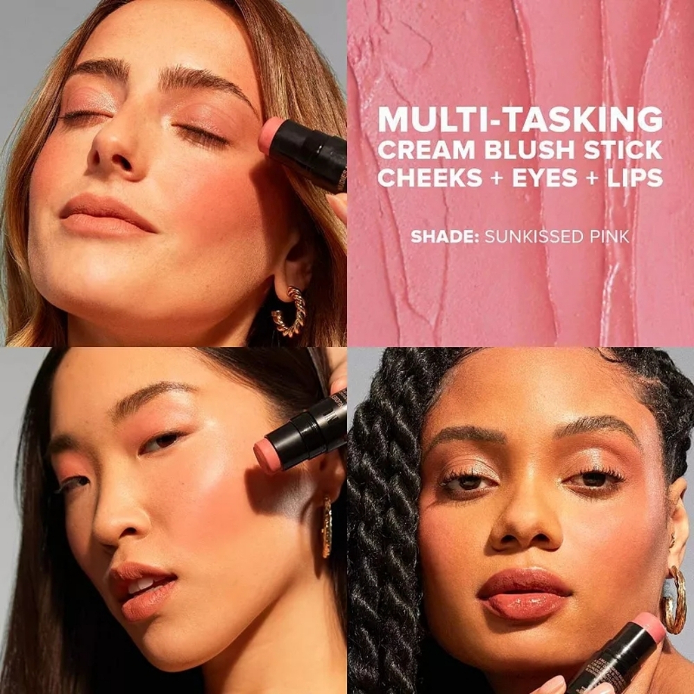 NUDESTIX Nudies Cream Blush Stick - Sunkissed Pink (Cool Pink) - Picture 2 of 2